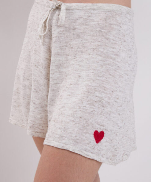 Short Confort Tricot Linho off white