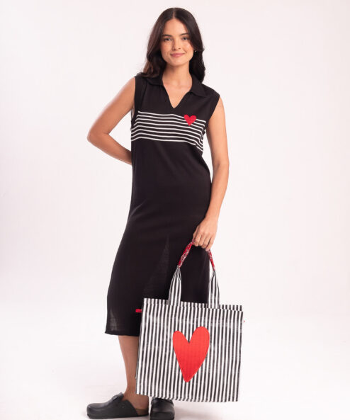 Vestido Polo Tricot Preto