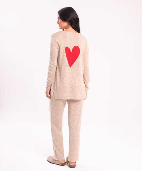 Cardigan Tricot Linho Bege