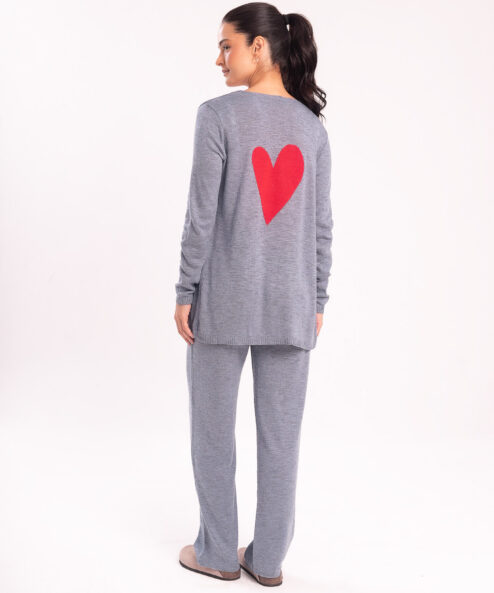 Cardigan Tricot Linho Mescla