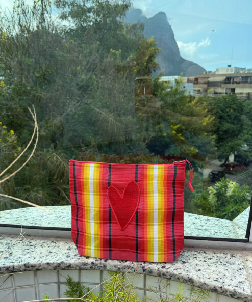 Necessaire grande Xadrez Vermelha