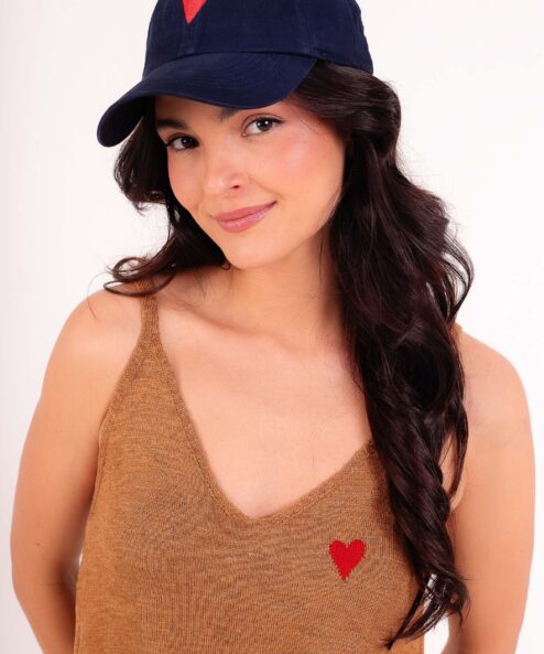 Boné Sarja Coração Marinho