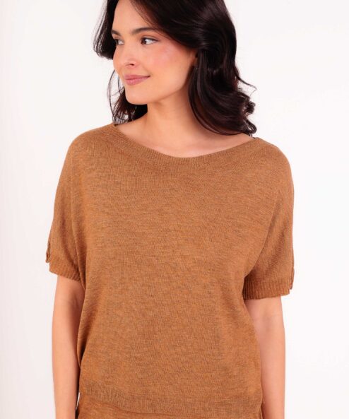 Camiseta Tricot Caramelo