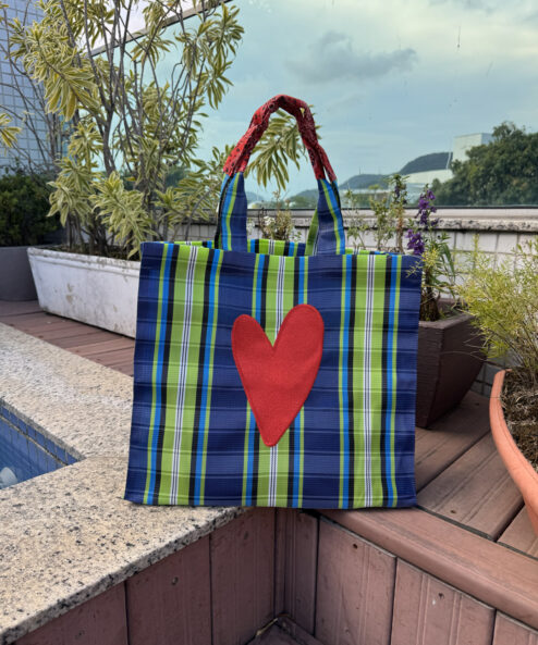 Bolsa Dupla Xadrez Marinho com Verde  Personalizável